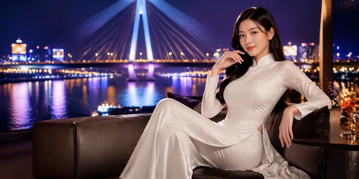 Phụ nữ mặc áo dài tại Cần Thơ duyệt thông tin cá cược trên điện thoại