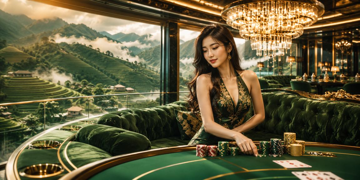 Người chơi đang đặt cược Baccarat trong sòng bài tại Sapa